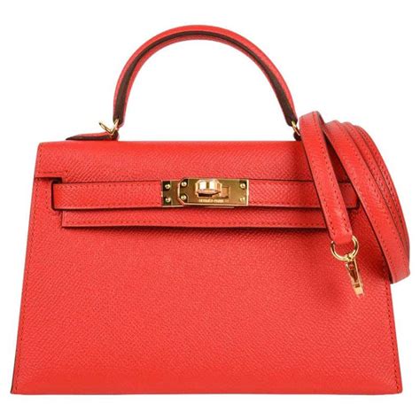 Hermes Kelly Sellier 20 Rouge Tomate Epsom Leather Gold